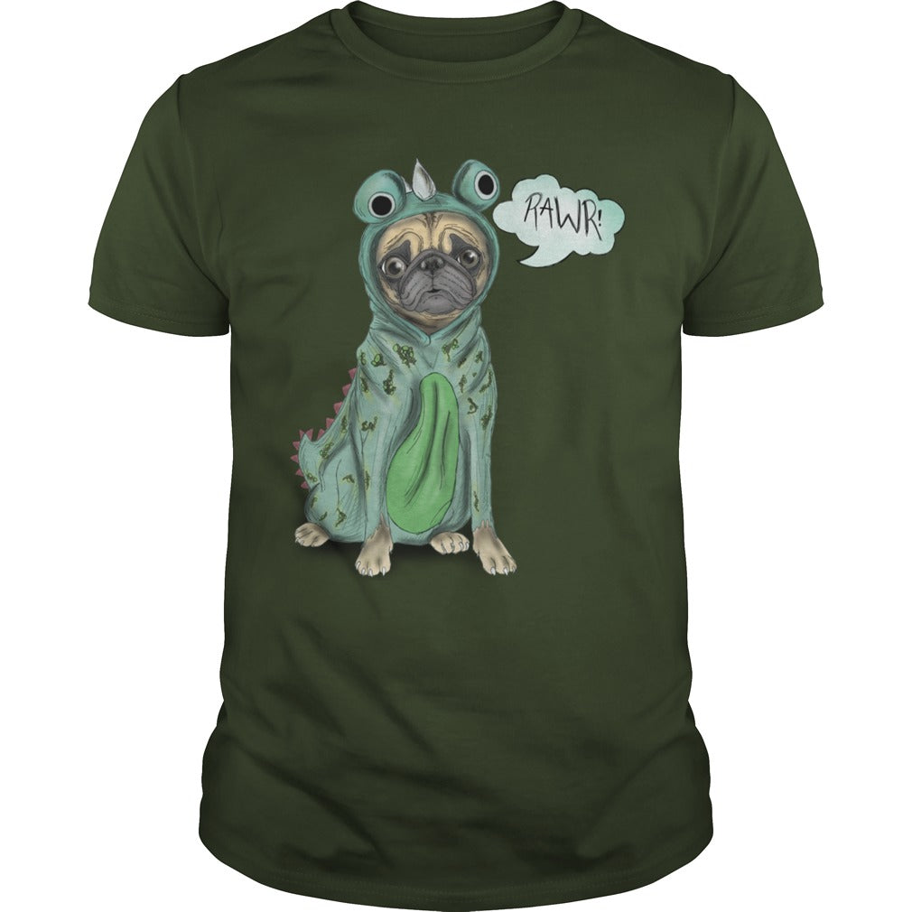 Pugsaurus Pug Dog Hoodie Papa Mama Men Women Dogs Lovers Sunfrog Hoodie