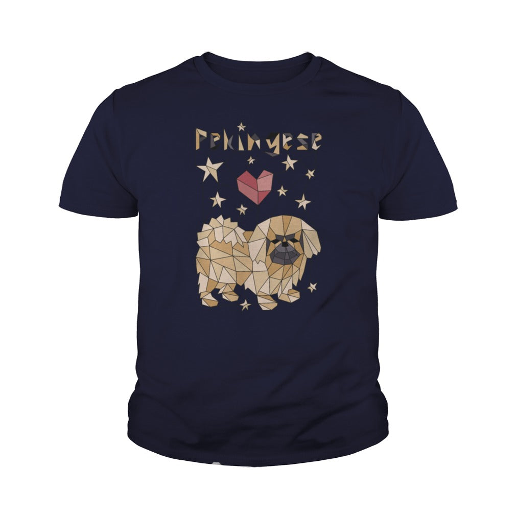 Geometric Pekingese T Shirt