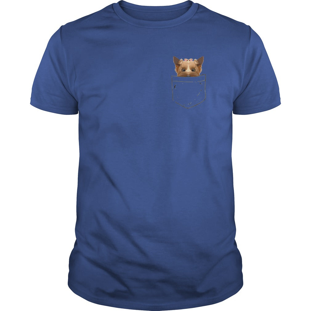 Yorkie in pocket T shirt