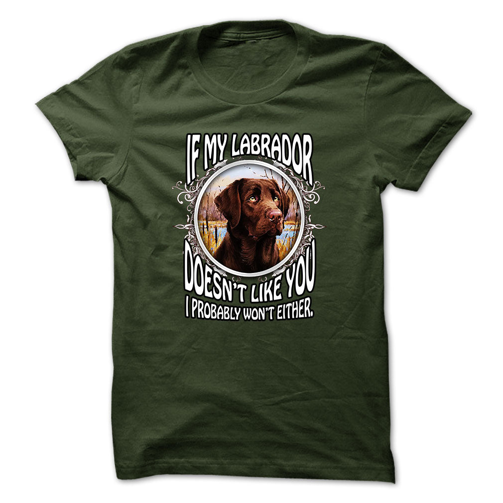 Labrador t-shirt - If my labrador doesnt like you I probably wont either