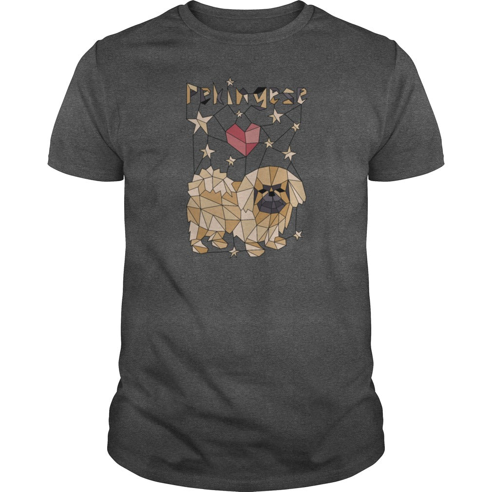 Geometric Pekingese T Shirt