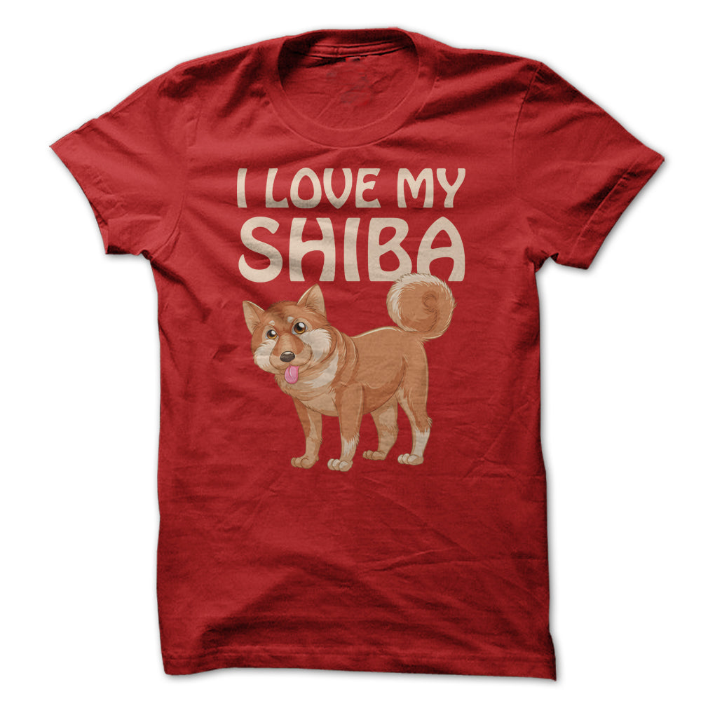I Love My Shiba Inu T Shirt