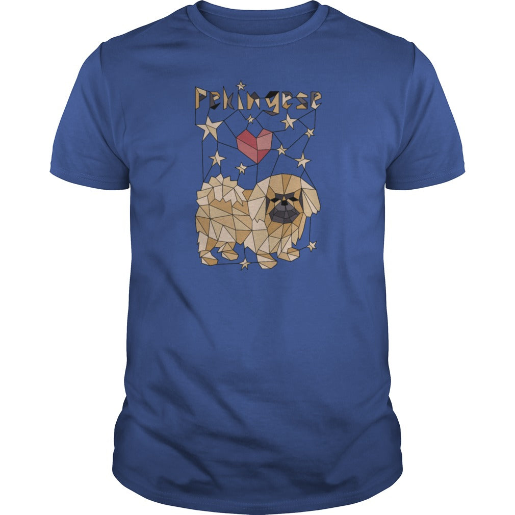 Geometric Pekingese T Shirt