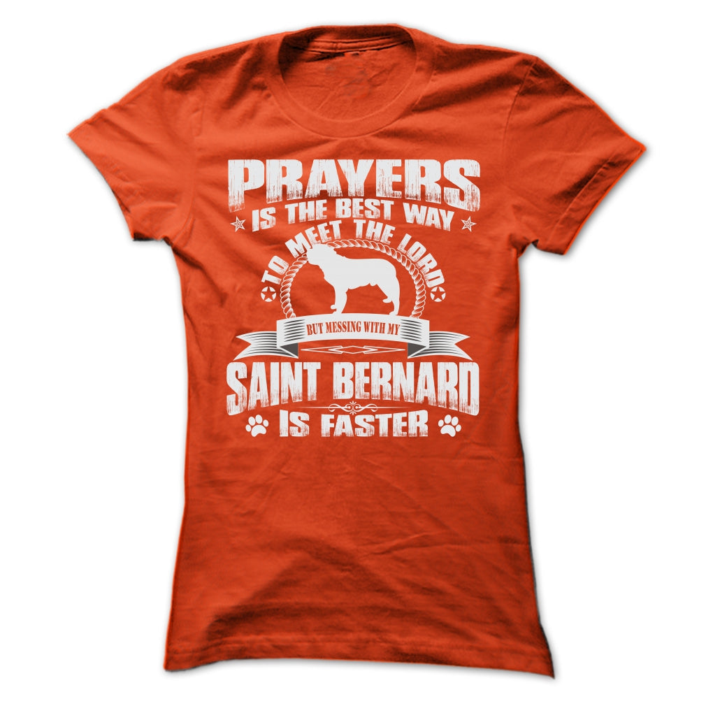 BUT MESSING MY SAINT BERNARD IS FASTER TSHIRTS