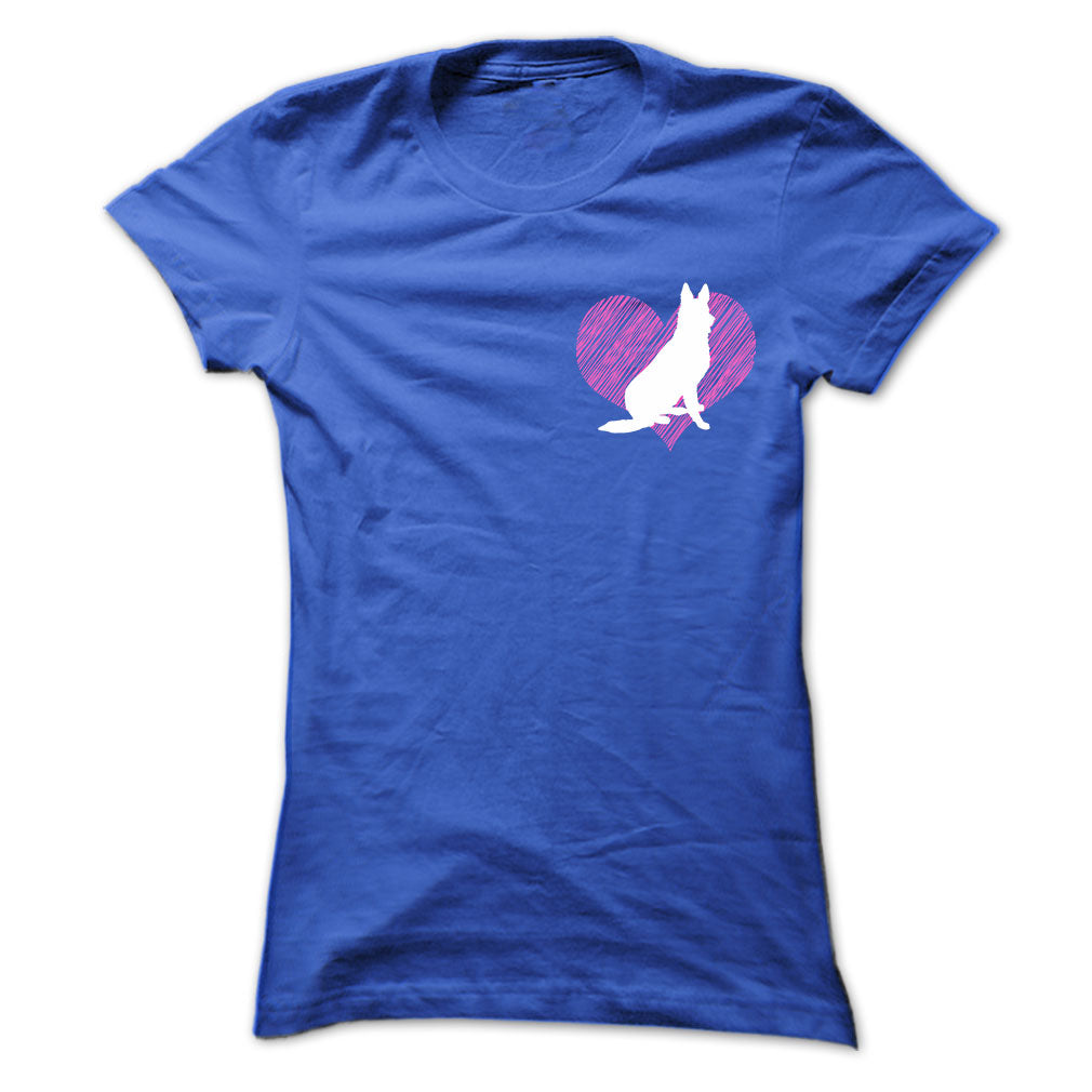 I Love German Shepherd 2 Pink Heart