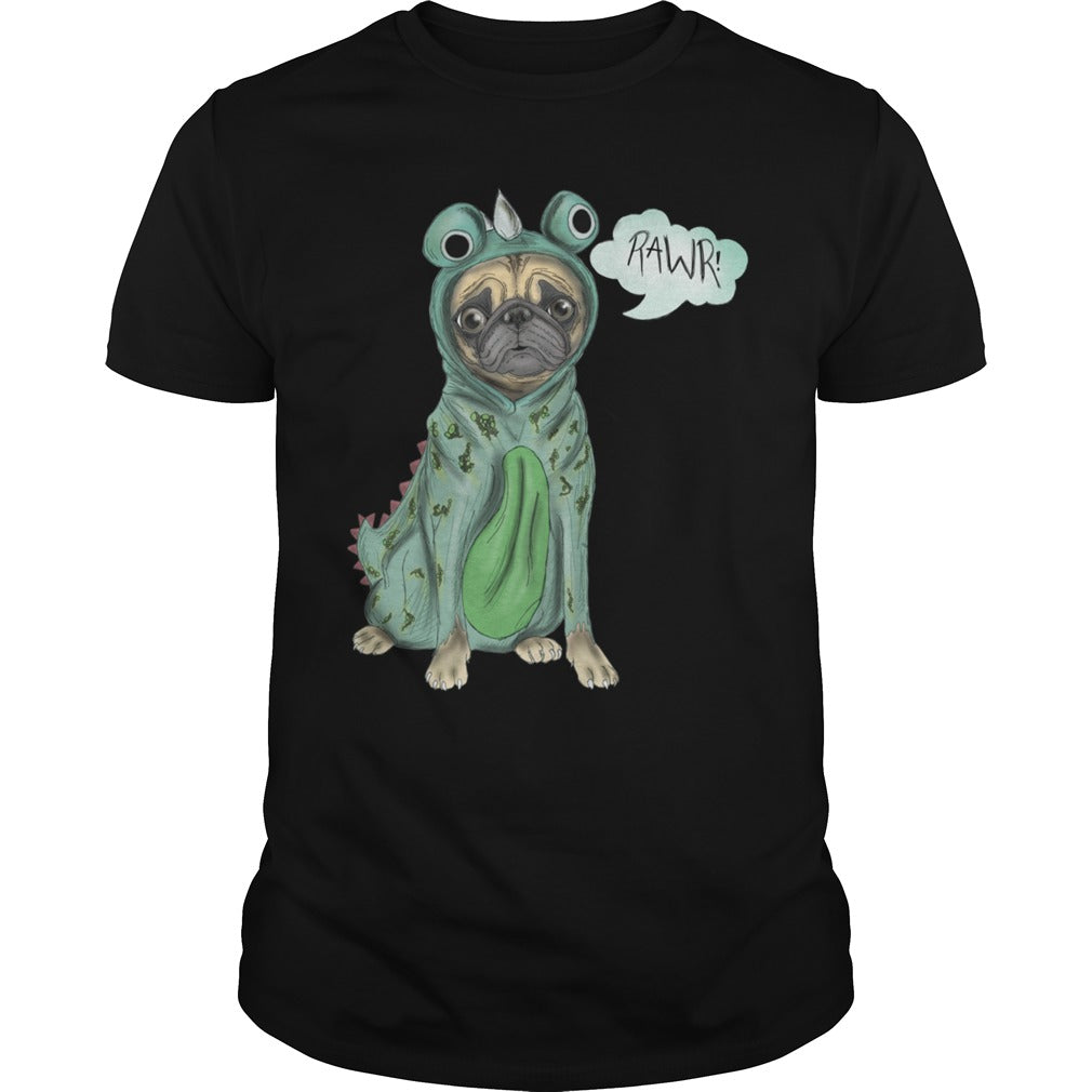Pugsaurus Pug Dog Hoodie Papa Mama Men Women Dogs Lovers Sunfrog Hoodie