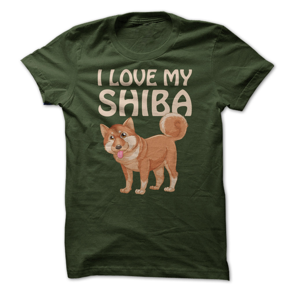 I Love My Shiba Inu T Shirt