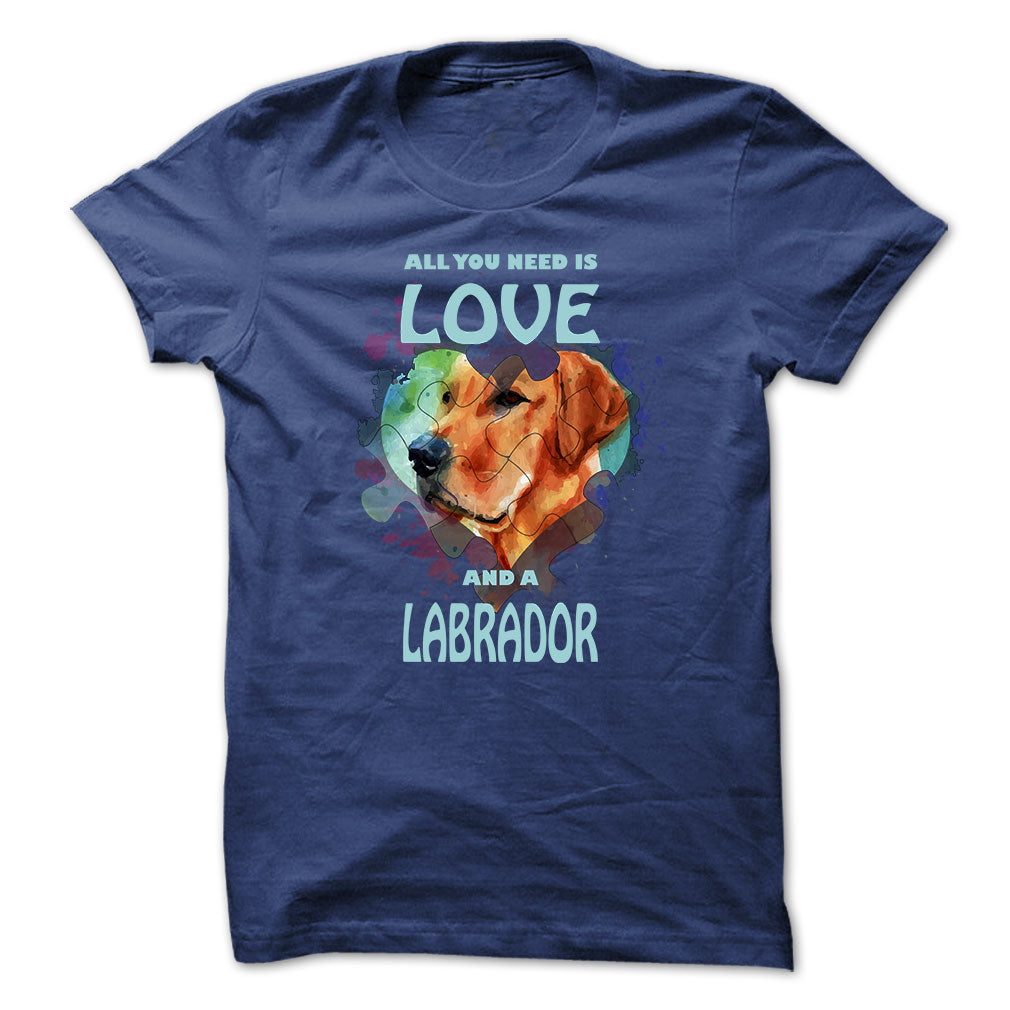 Labrador t-shirt - All you need is love and a labrador