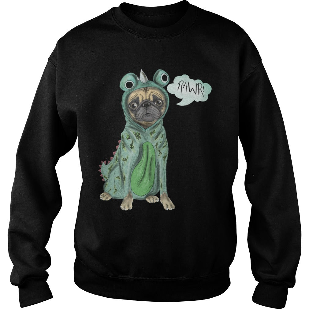 Pugsaurus Pug Dog Hoodie Papa Mama Men Women Dogs Lovers Sunfrog Hoodie