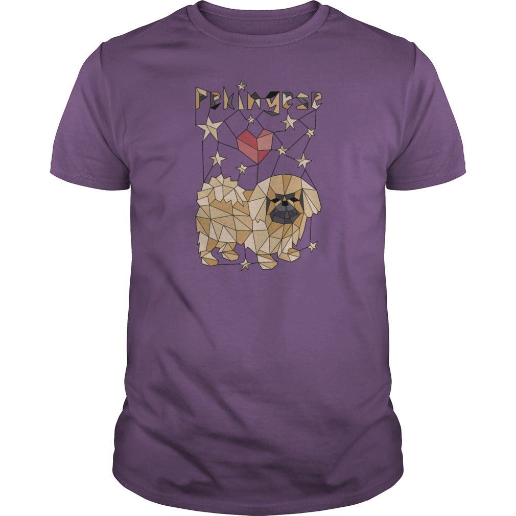 Geometric Pekingese T Shirt