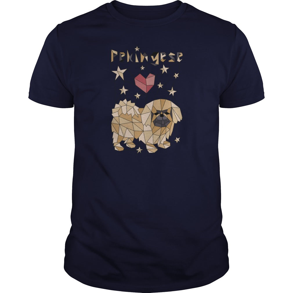 Geometric Pekingese T Shirt
