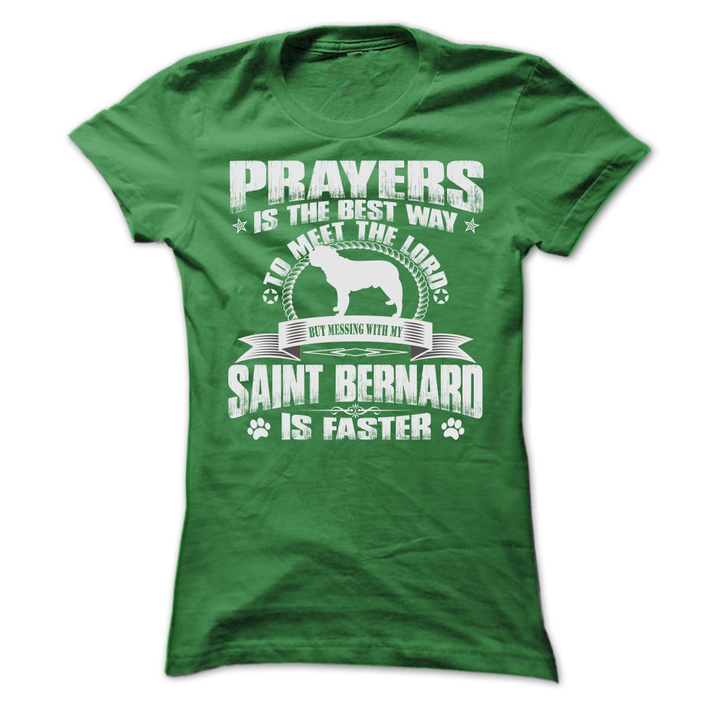 BUT MESSING MY SAINT BERNARD IS FASTER TSHIRTS