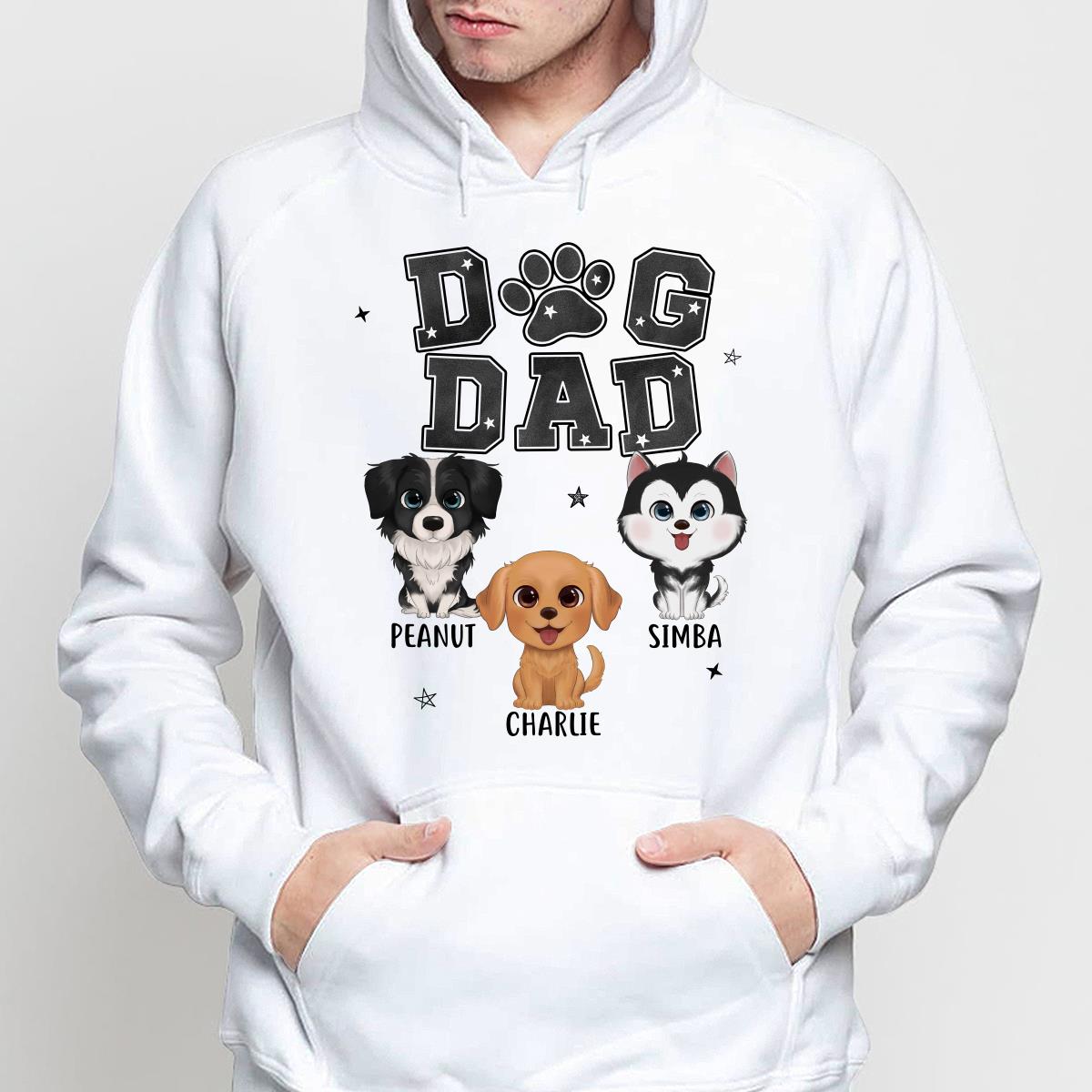 Watercolor Cute Dogs Dog Dad Personalized Shirt