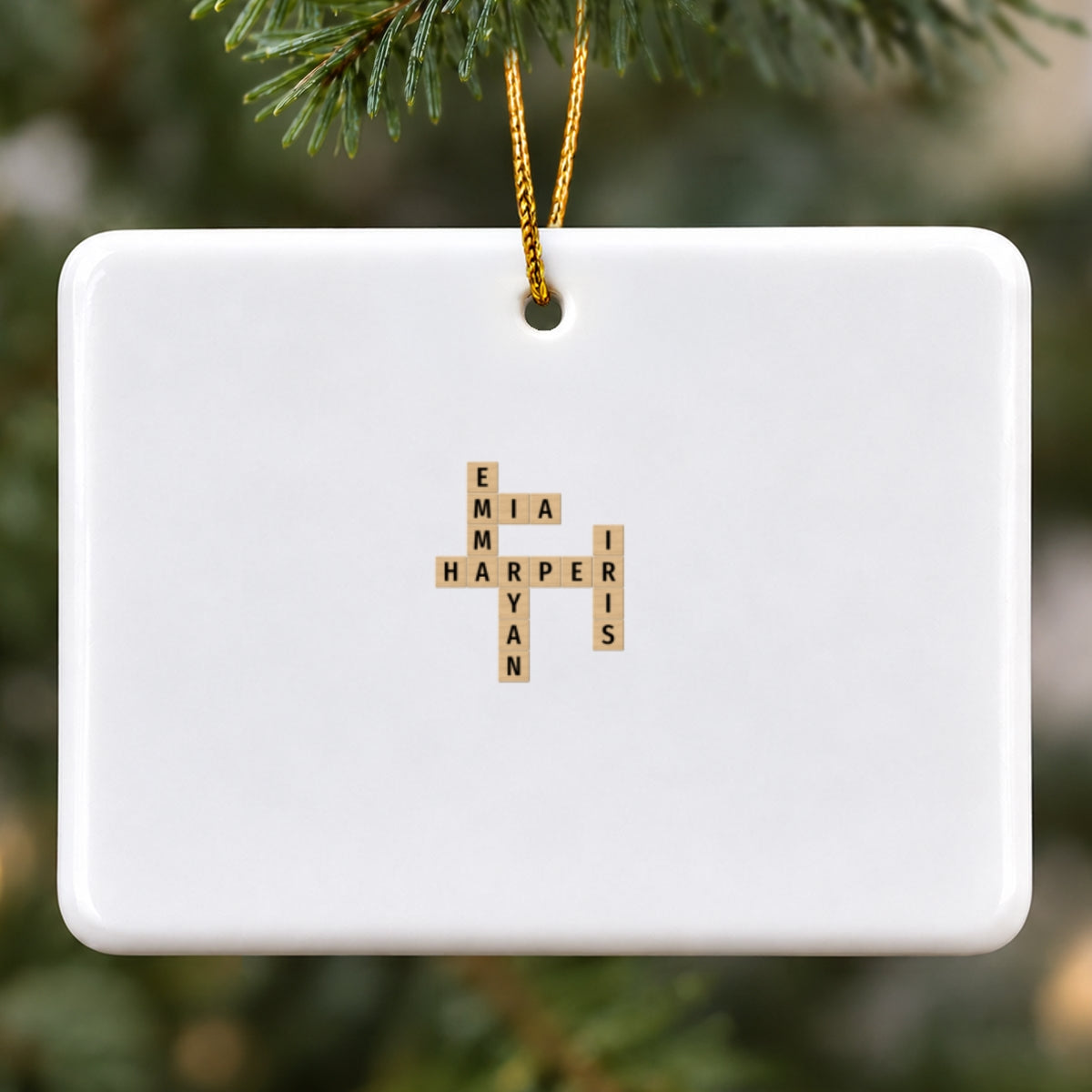 Test Rectangle Ceramic Ornament - In 1 Mặt