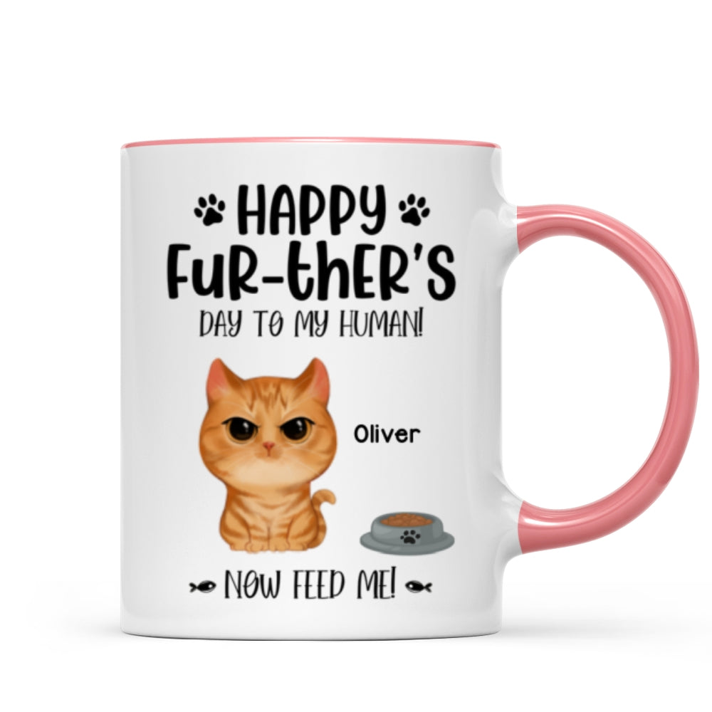 Angry Watercolor Cute Cats Happy Fur-ther‘s Day Father’s Day Gift For Cat Dads Personalized Mug