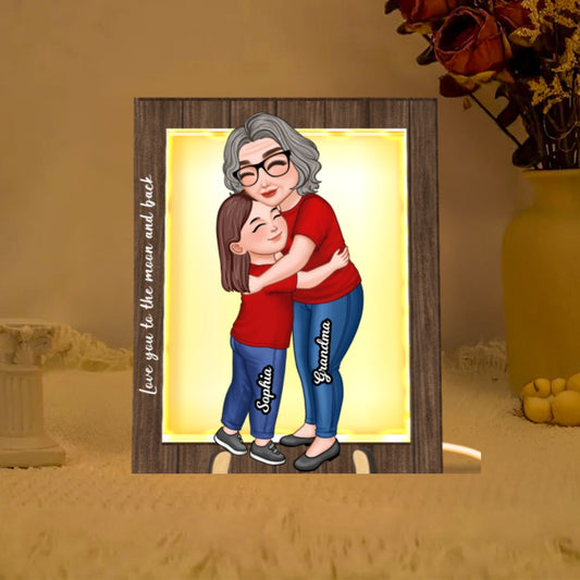 Wooden Frame With LED - 7 color LED - Full Lớp Dưới