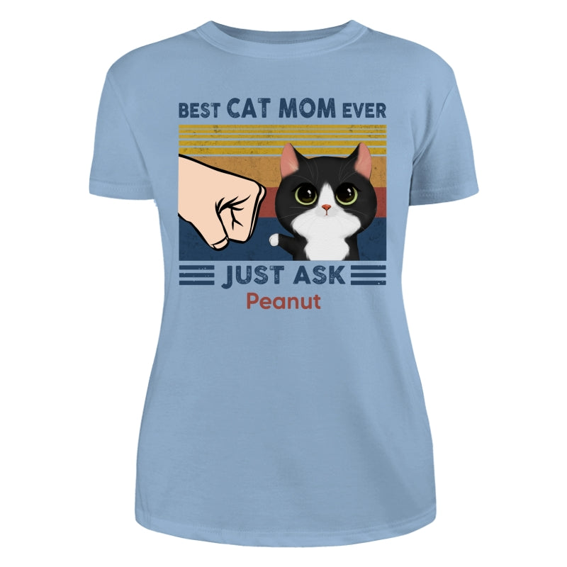 Best Cat Dad Watercolor Cute Cats Personalized Light Color Shirt