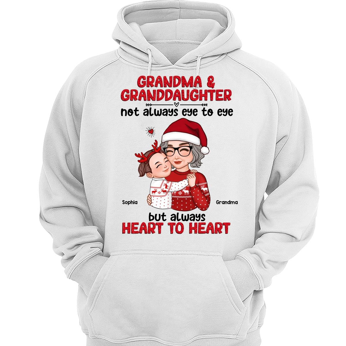 Grandma Granddaughter Grandson Always Heart To Heart Personalized Shirt