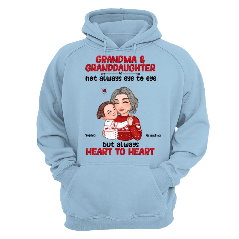 Grandma Granddaughter Grandson Always Heart To Heart Personalized Shirt