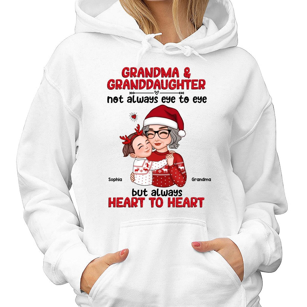 Grandma Granddaughter Grandson Always Heart To Heart Personalized Shirt