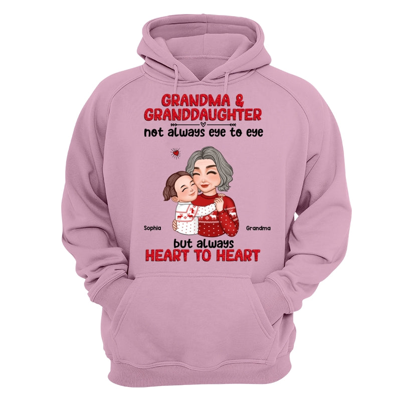 Grandma Granddaughter Grandson Always Heart To Heart Personalized Shirt