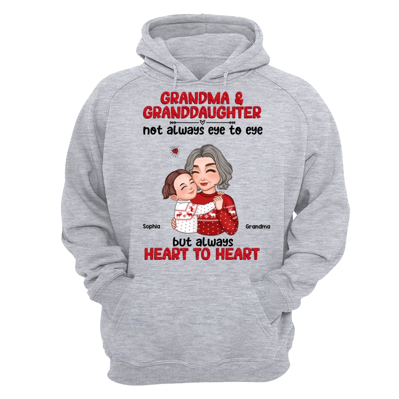 Grandma Granddaughter Grandson Always Heart To Heart Personalized Shirt