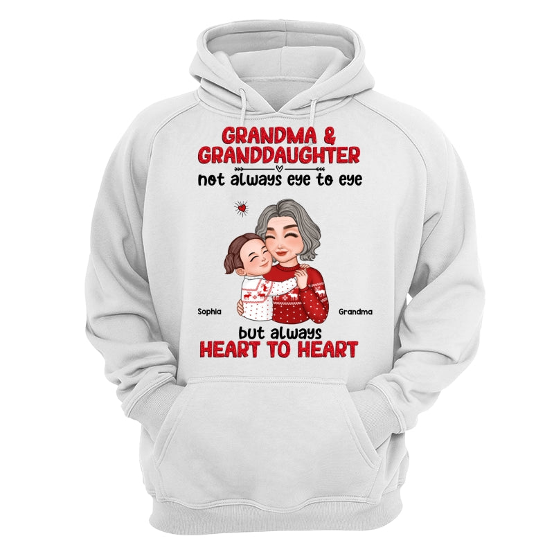 Grandma Granddaughter Grandson Always Heart To Heart Personalized Shirt