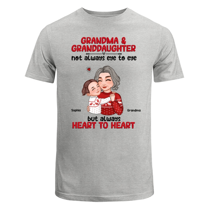 Grandma Granddaughter Grandson Always Heart To Heart Personalized Shirt