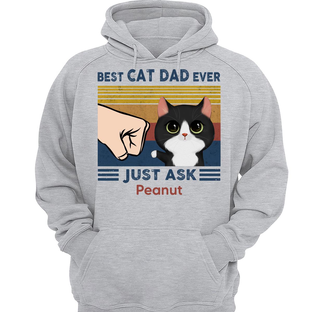 Best Cat Dad Watercolor Cute Cats Personalized Light Color Shirt