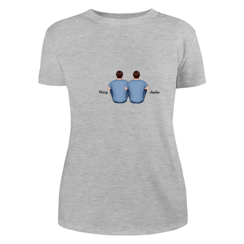 Back View Whole Family Kids Dogs Cats