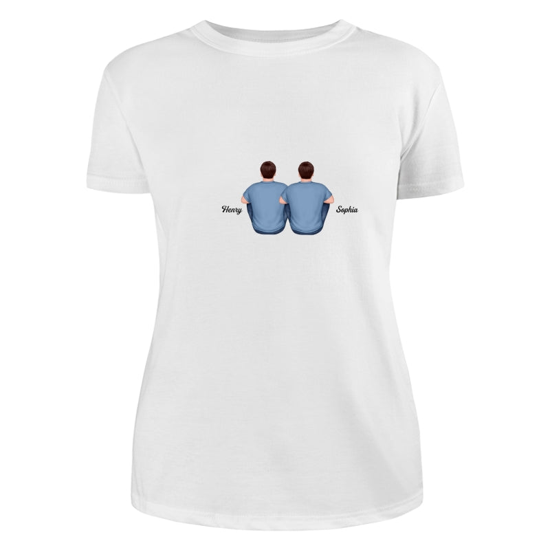 Back View Whole Family Kids Dogs Cats