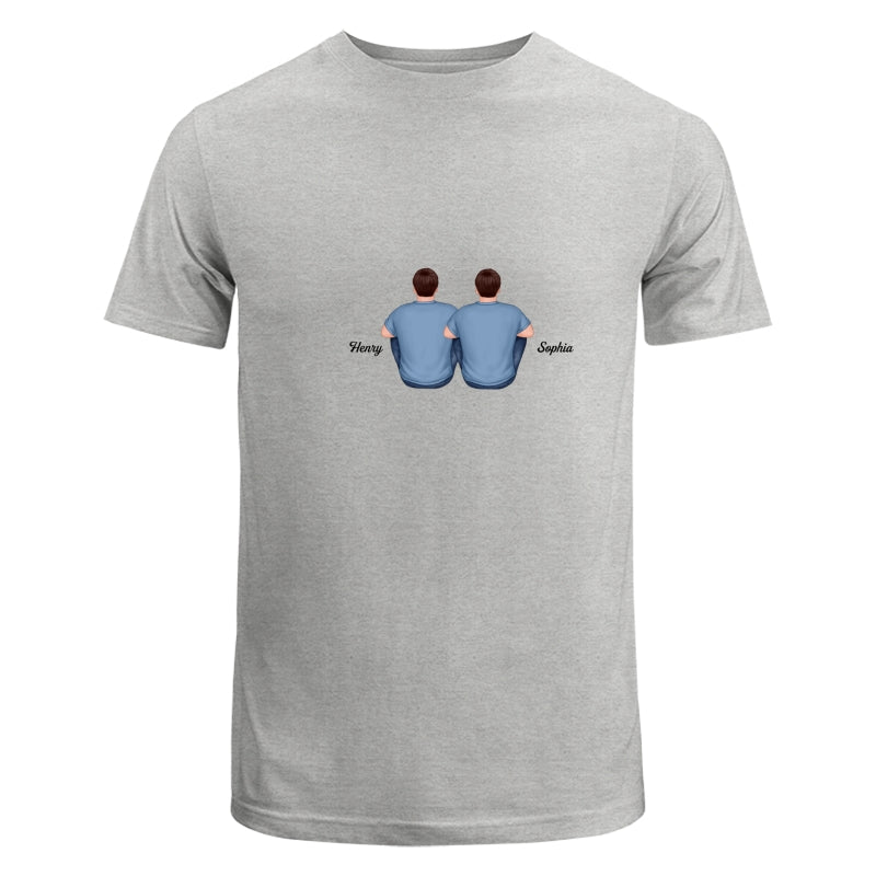 Back View Whole Family Kids Dogs Cats