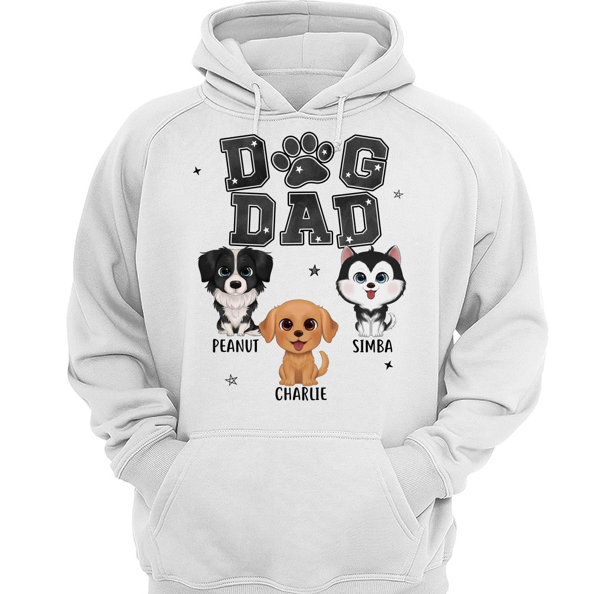 Watercolor Cute Dogs Dog Dad Personalized Shirt
