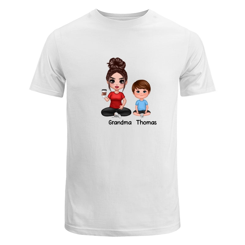 Doll Mom And Kids Sitting