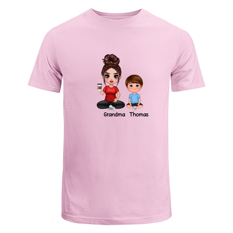 Doll Mom And Kids Sitting