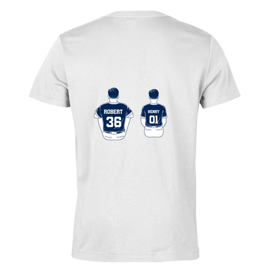 Retro Baseball Dad And Kids Nation Flag Personalized Shirt
