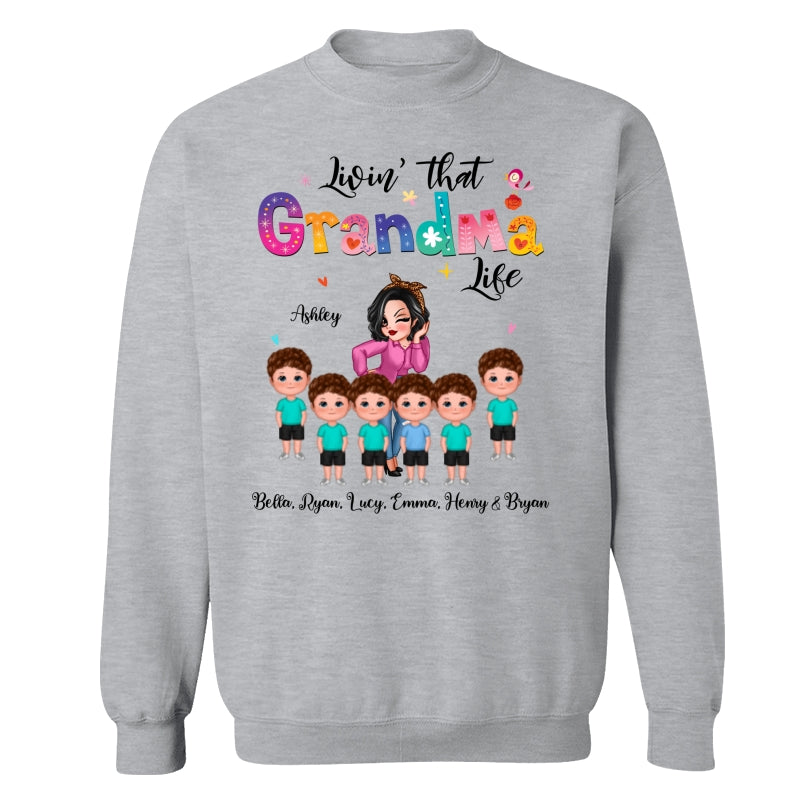 Livin‘ That Grandma Life Sassy Girl Gift For Grandma Personalized Shirt