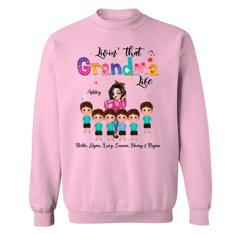 Livin‘ That Grandma Life Sassy Girl Gift For Grandma Personalized Shirt