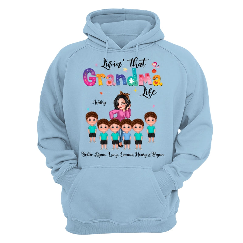 Livin‘ That Grandma Life Sassy Girl Gift For Grandma Personalized Shirt