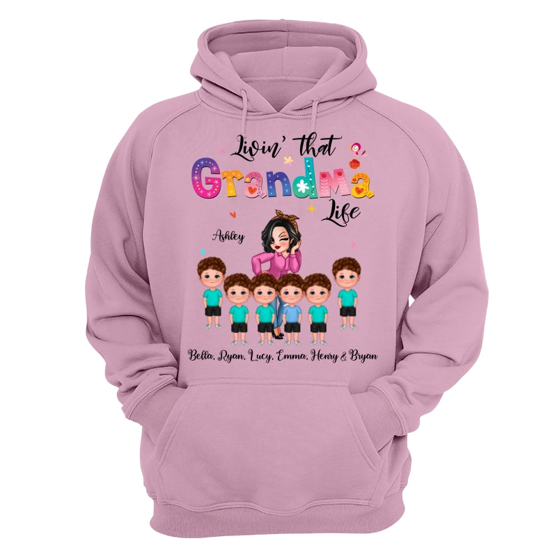 Livin‘ That Grandma Life Sassy Girl Gift For Grandma Personalized Shirt