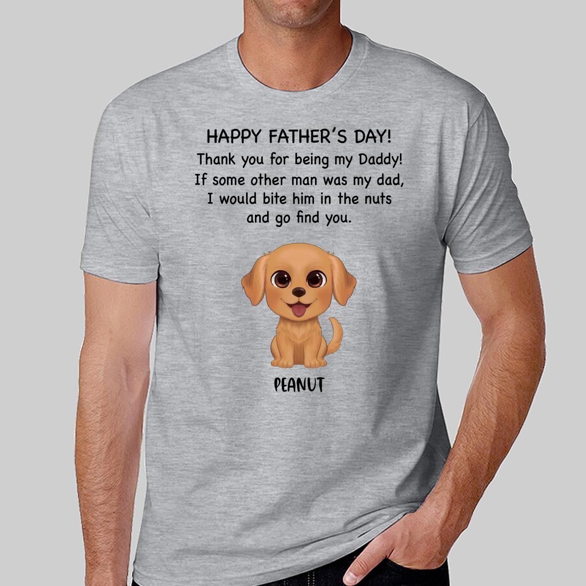 Watercolor Cute Dogs Happy Father‘s Day Gift For Dog Dad Dog Lovers Personalized Shirt