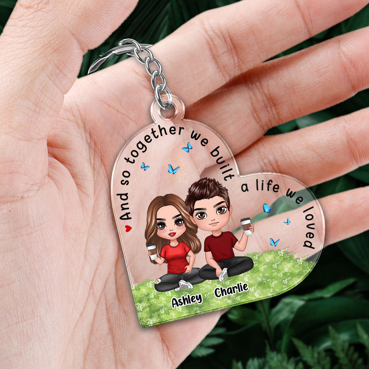 Together We Built A Life We Loved Personalized Acrylic Keychain