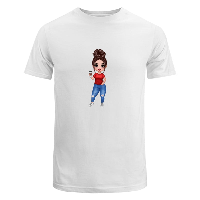 Doll Mom Standing Dad Grandpa And Kids Hands Outline Personalized Shirt