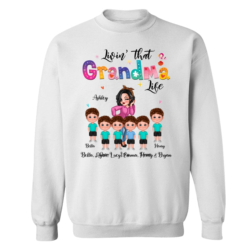 Livin‘ That Grandma Life Sassy Girl Gift For Grandma Personalized Shirt