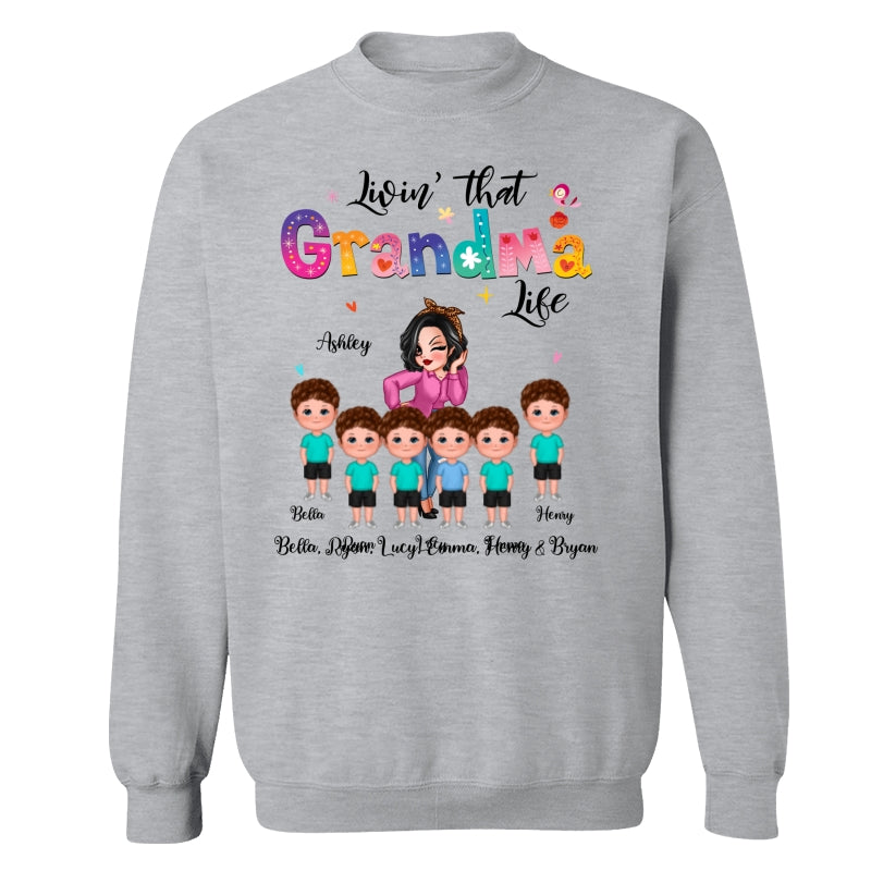 Livin‘ That Grandma Life Sassy Girl Gift For Grandma Personalized Shirt