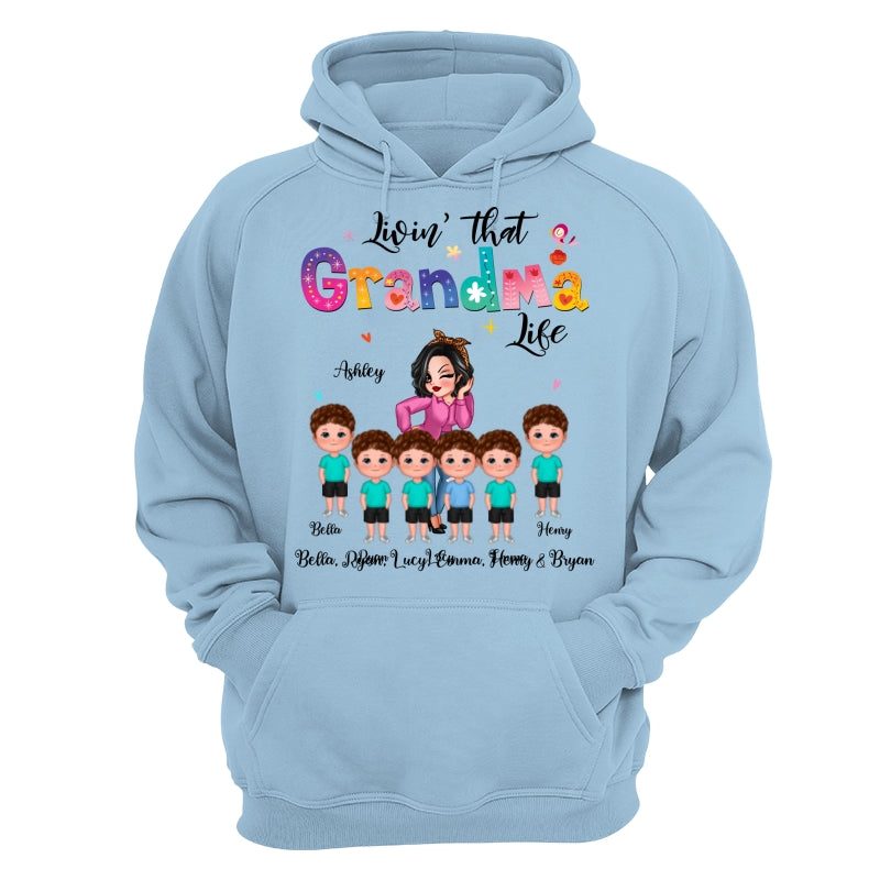 Livin‘ That Grandma Life Sassy Girl Gift For Grandma Personalized Shirt