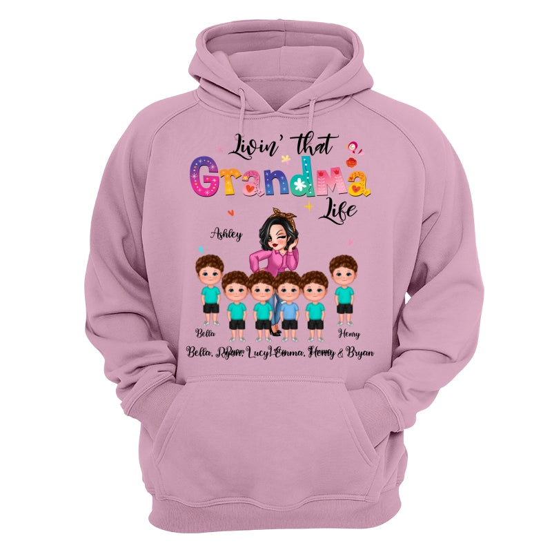 Livin‘ That Grandma Life Sassy Girl Gift For Grandma Personalized Shirt