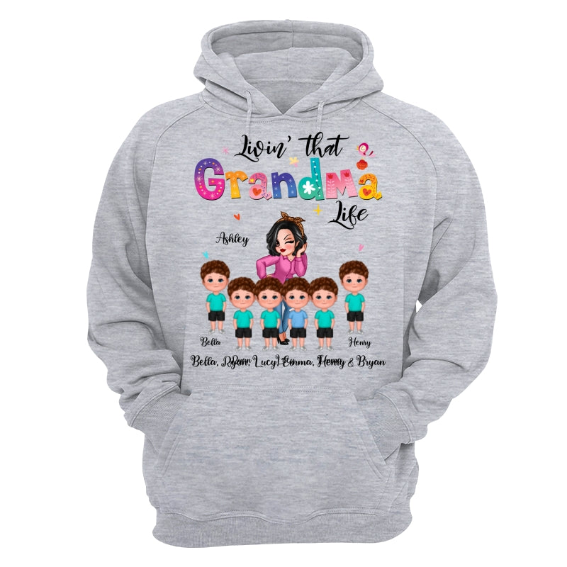 Livin‘ That Grandma Life Sassy Girl Gift For Grandma Personalized Shirt