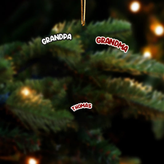 Copy of 3D Effect Cute Snowman Family Christmas Decor Personalized Acrylic Ornament
