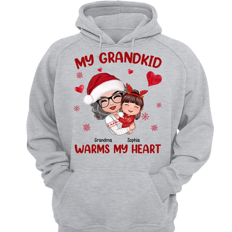 Christmas Doll Grandma Hugging Kid Personalized Shirt Early Chrismas Sale 50% Off